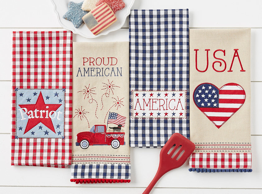 Americana Embellished Towel