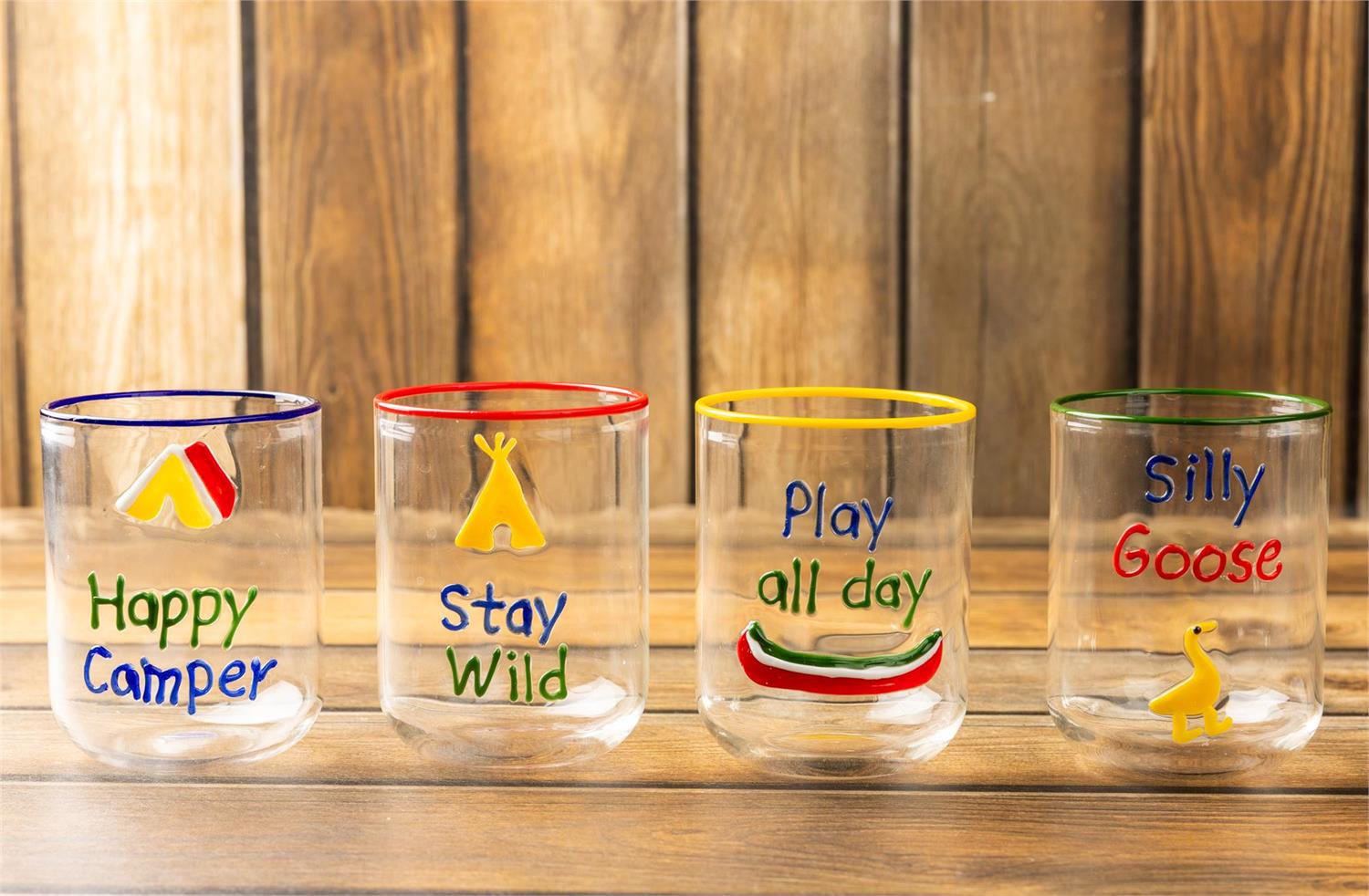 Adventure Sips Drinking Glasses (S/4)