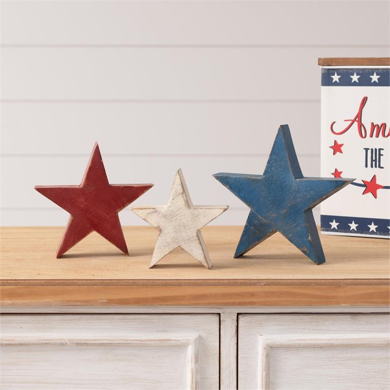 Wooden Star Block Sitter (S/3)